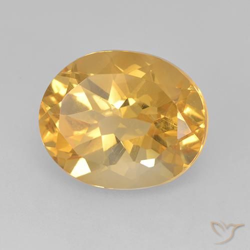 Citrine Doré foncé naturelle ovale, 5.13 ct, VVS-VS
