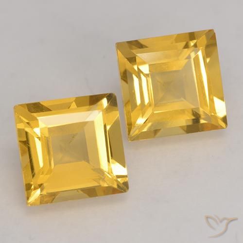 Shop natural 3.27ct Doré vif Citrine gems, Carré, from Brésil at GemSelect. In stock, global shipping!