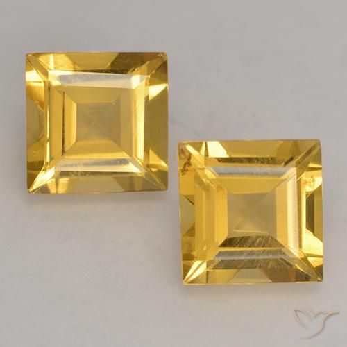 Achetez naturel 2.89ct Doré Citrine gems, Carré, En provenance Brésil chez GemSelect. En stock, livraison internationale!