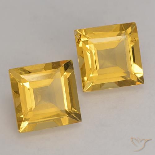 Achetez naturel 2.89ct Doré Citrine gems, Carré, En provenance Brésil chez GemSelect. En stock, livraison internationale!