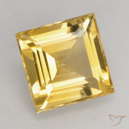 Citrine Doré naturelle Carré, 3.57 ct, VS