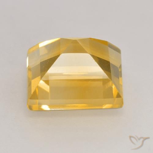 Citrine Doré naturelle Carré, 3.30 ct, VVS-VS
