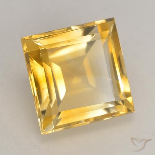Citrine Doré naturelle Carré, 3.43 ct, VS