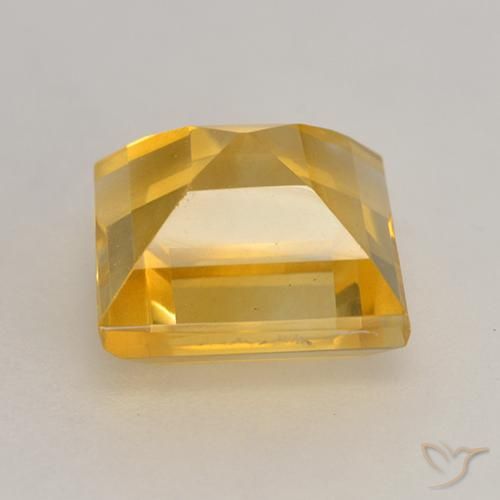Citrine Doré naturelle Carré, 3.11 ct, VVS-VS