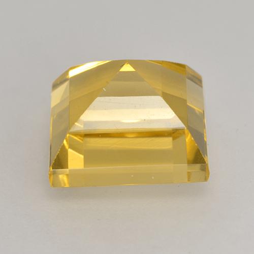 Citrine doré naturelle carré, 3,72 ct, VVS-VS