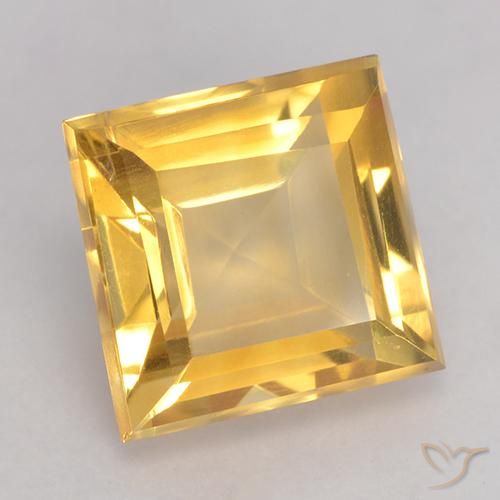 Citrine Or moyen naturelle Carré, 3.59 ct, VS