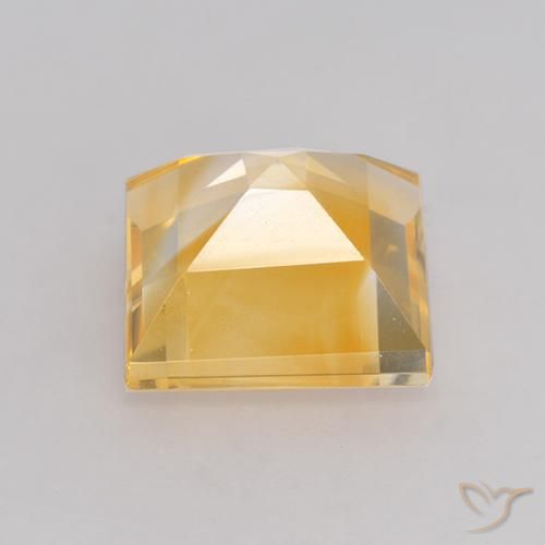 Citrine Or moyen naturelle Carré, 3.31 ct, VS