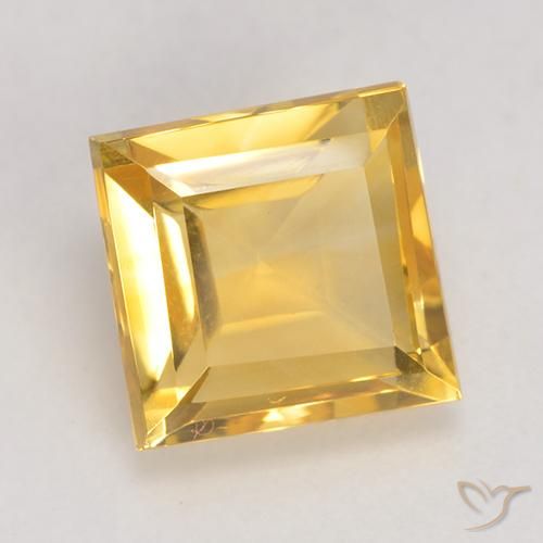 Citrine Doré naturelle Carré, 3.56 ct, VVS-VS