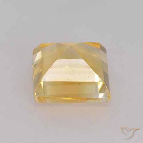 Citrine Or naturelle Carré, 3.43 ct, VVS-VS