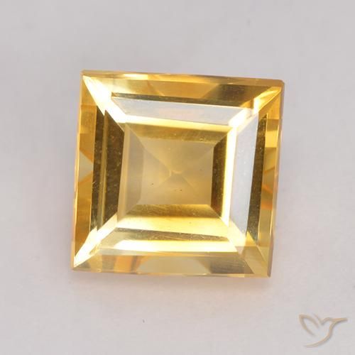 Citrine Or naturelle Carré, 2.94 ct, VVS-VS