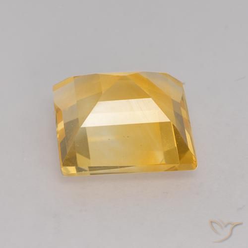 Citrine Or naturelle Carré, 2.94 ct, VVS-VS