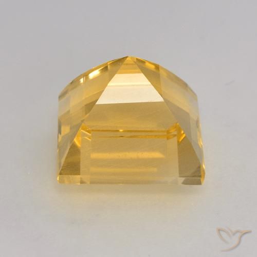 Citrine Or moyen naturelle Carré, 3.75 ct, VS