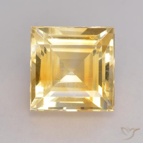 Citrine Orange Doré naturelle Carré, 4.13 ct, VS