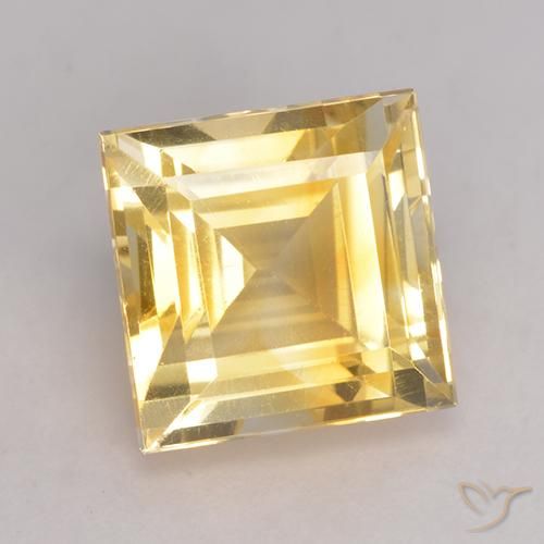 Citrine Orange Doré naturelle Carré, 4.13 ct, VS