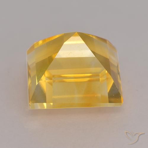 Citrine Or moyen naturelle Carré, 3.49 ct, VS