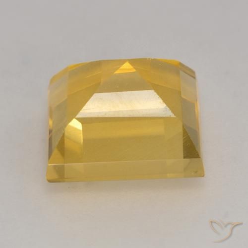 Citrine Doré vif naturelle Carré, 3.39 ct, VS