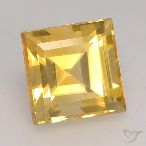 Citrine Or moyen naturelle Carré, 3.66 ct, VVS-VS