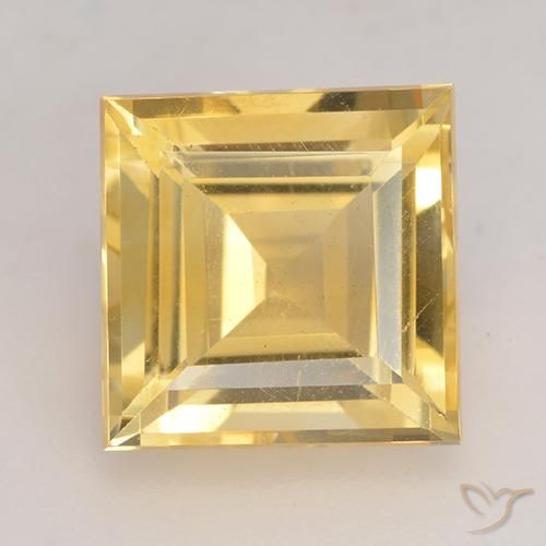 Citrine Or naturelle Carré, 3.14 ct, VS