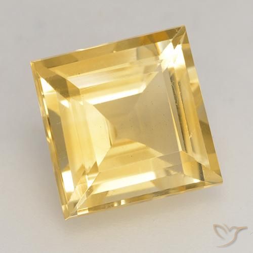 Citrine Or naturelle Carré, 3.14 ct, VS