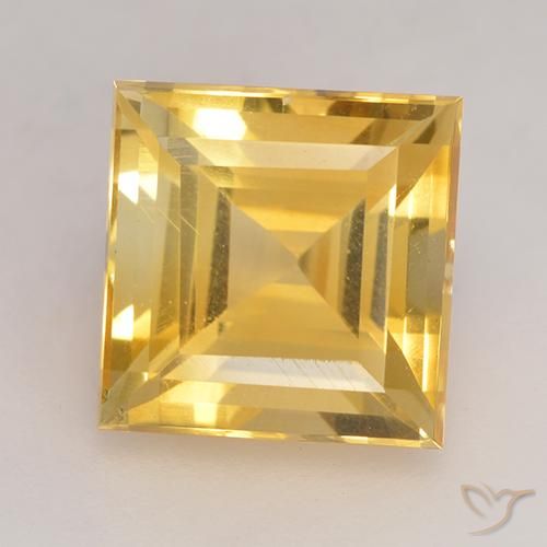 3.55ct Naturel Doré vif Citrine, Carré, VS