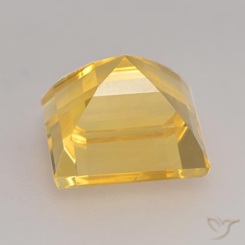Citrine Doré vif naturelle Carré, 3.55 ct, VS
