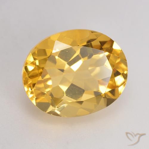 Citrine Or moyen naturelle ovale, 3.77 ct, VVS-VS