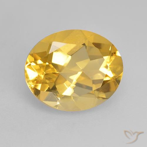 Citrine Doré naturelle ovale, 3.33 ct, VVS-VS