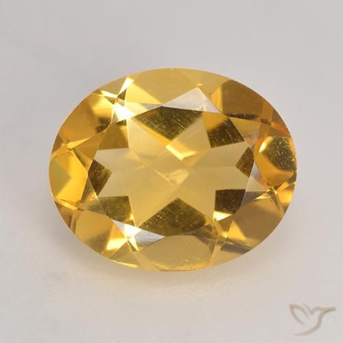 3.12ct Naturel Orange doré profond Citrine, ovale, VVS-VS
