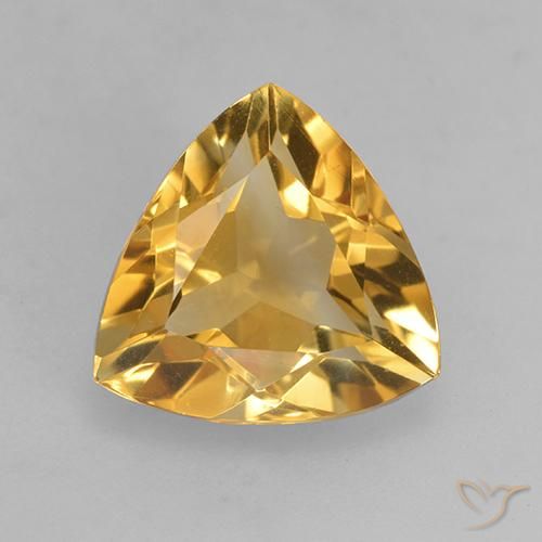 2.47ct Naturel Orange doré profond Citrine, Trillion, VVS-VS