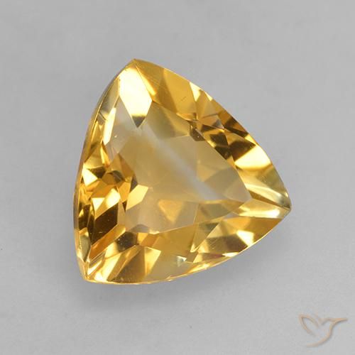Citrine Orange doré profond naturelle Trillion, 2.47 ct, VVS-VS