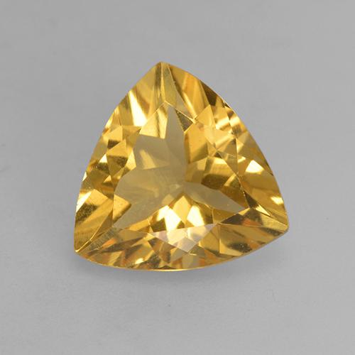 Citrine Orange doré profond naturelle Trillion, 1.74 ct, VVS-VS