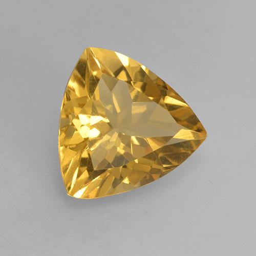 Citrine Orange doré profond naturelle Trillion, 1.74 ct, VVS-VS