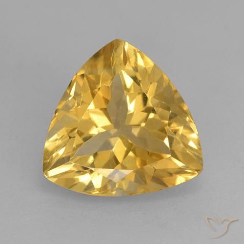 2.35ct Naturel Doré moyen Citrine, Trillion, VVS-VS