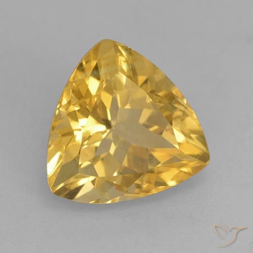 Citrine Doré moyen naturelle Trillion, 2.35 ct, VVS-VS