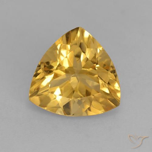 1.97ct Naturel Orange Doré Citrine, Trillion, VVS-VS