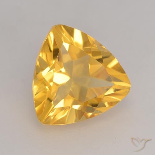 Citrine Doré moyen naturelle Trillion, 2.22 ct, VVS-VS