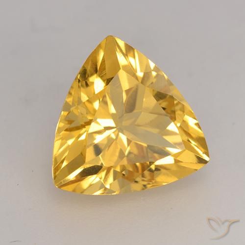 Citrine Doré moyen naturelle Trillion, 2.24 ct, VVS-VS