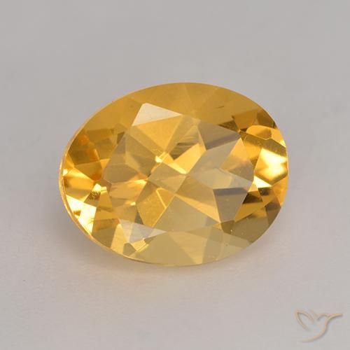 Citrine Orange-or naturelle ovale, 3.14 ct, VVS-VS