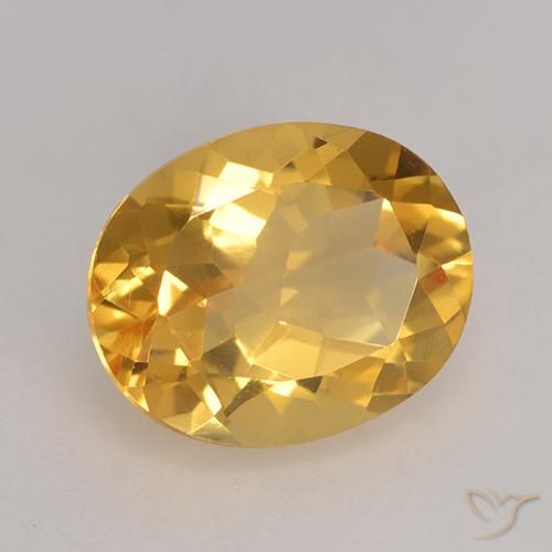 Citrine Orange-or naturelle ovale, 3.17 ct, VVS-VS