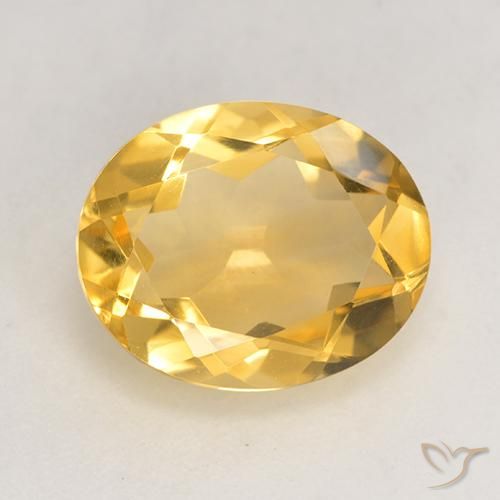 3.06ct Naturel Or moyen Citrine, ovale, VVS-VS