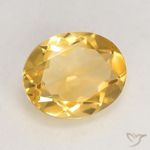Citrine Or moyen naturelle ovale, 3.06 ct, VVS-VS