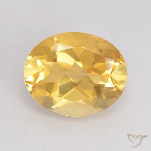Citrine Orange Doré naturelle ovale, 3.43 ct, VVS-VS