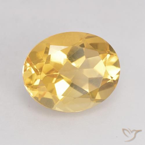 Citrine Orange Doré naturelle ovale, 3.43 ct, VVS-VS