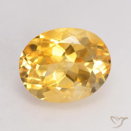4.00ct Naturel Or moyen Citrine, ovale, VVS-VS