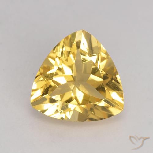 2.13ct Naturel Or moyen Citrine, Trillion, VS
