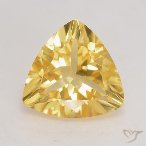 2.03ct Naturel Doré Citrine, Trillion, VVS-VS