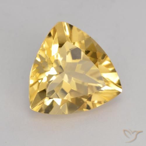 Citrine Doré moyen naturelle Trillion, 2.20 ct, VVS-VS