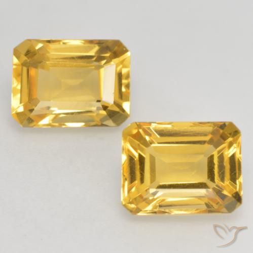 Shop natural 3.20ct Doré vif Citrine gems, Octogone / coupe Émeraude, from Brésil at GemSelect. In stock, global shipping!