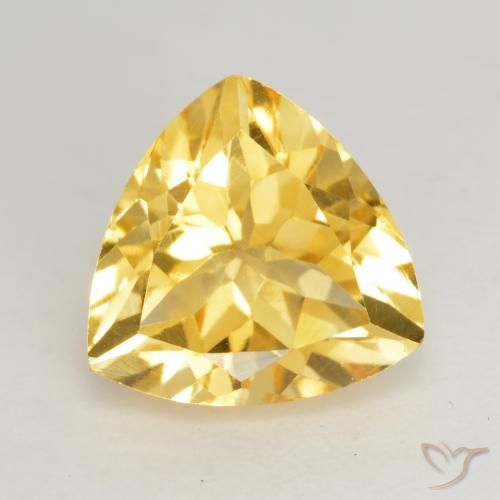 2.15ct Naturel Doré moyen-léger Citrine, Trillion, VVS-VS