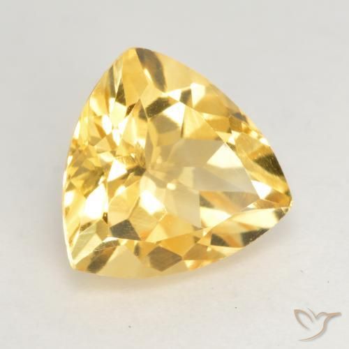 Citrine Doré moyen-léger naturelle Trillion, 2.15 ct, VVS-VS